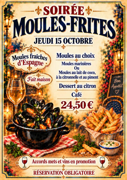 à la carte menu: text with food images as decoration