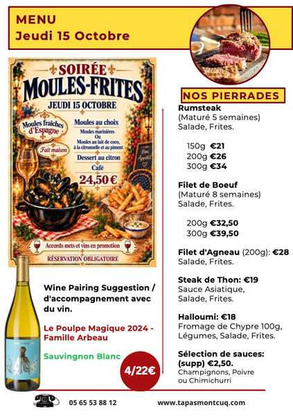 à la carte menu: text with food images as decoration