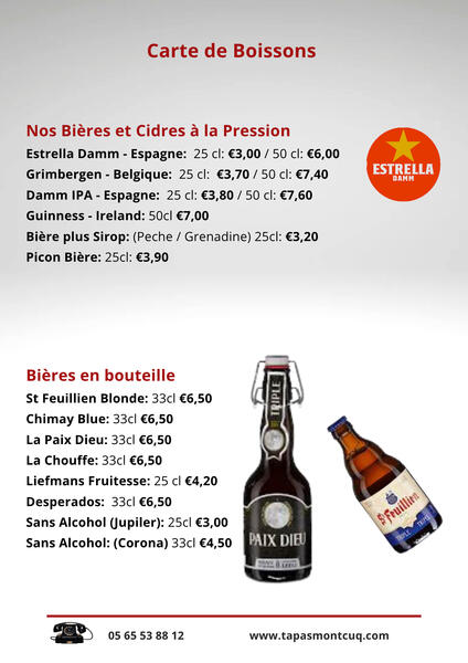 cocktail menu: fun bright colours